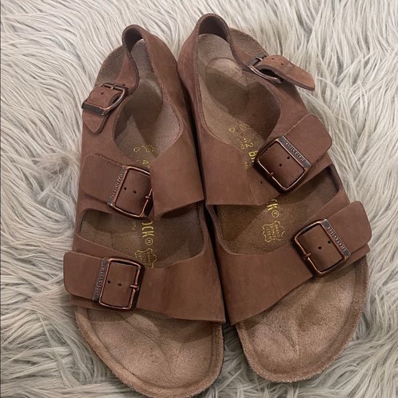 Birkenstock  Brown Leather Sandals